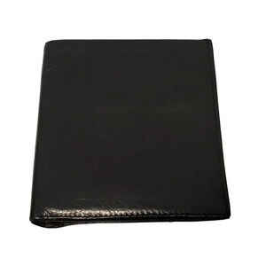 Don Loper Beverly Hills Wallet Bifold Solar Cowhide Black 4 3/4" x 4 1/2"